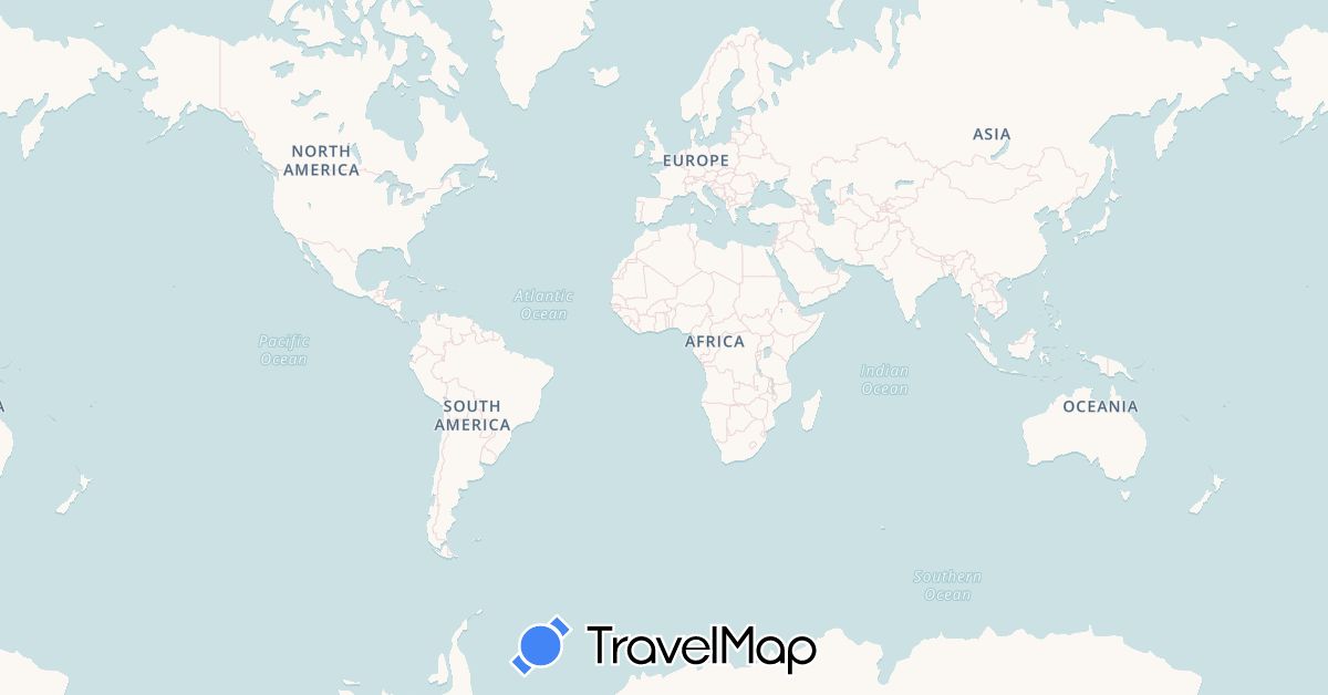 TravelMap itinerary: boat in Greece (Europe)